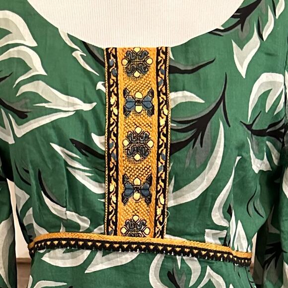 Anthropologie Vanessa Virginia Whimsical Print Leaf Musa Dress Size 2 - Picture 3 of 9